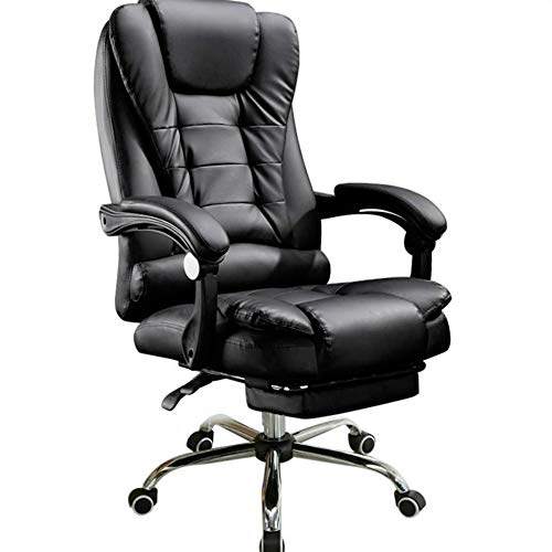 VEVOR Executive Swivel Office Chair with Footrest Adjustable High Reclining Leather Office Chair Back Office Chair