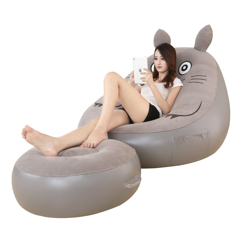 Lazy Bean Bag Chair Cover Without Filler Puff Sofa Kid Camping Party Pouf Bed Gaming Puff Ottoman Cama Bedroom Tatami Floor Seat
